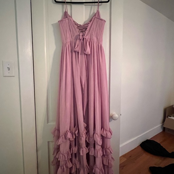 V chapman Carmen dress in mauve mist - Picture 4 of 5
